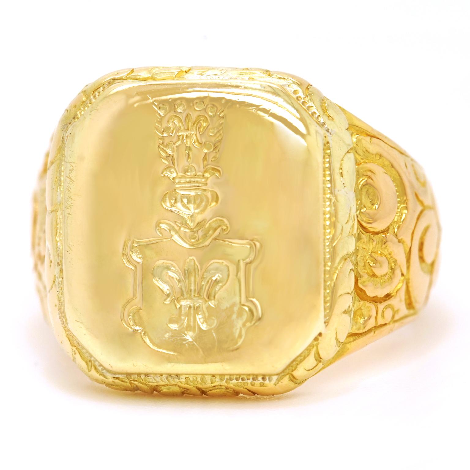 vintage gold signet ring