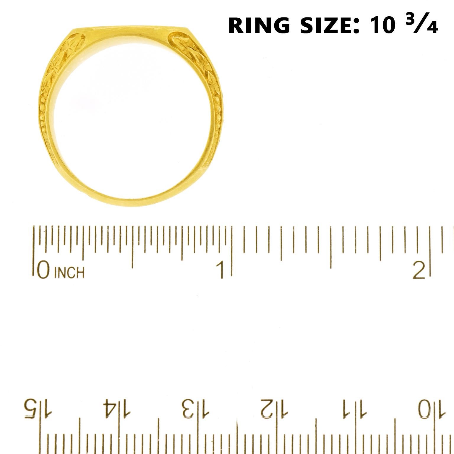 Women's or Men's Antique Gold Signet Ring