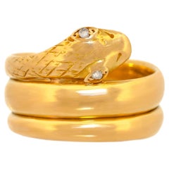 Antique Gold Snake Ring c1873 18k England