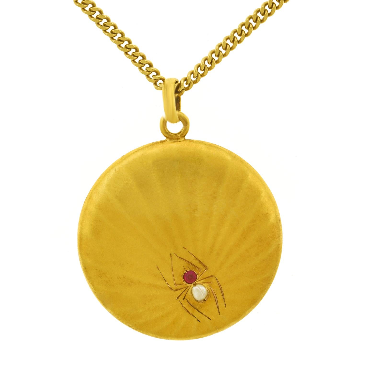 gold spider necklace