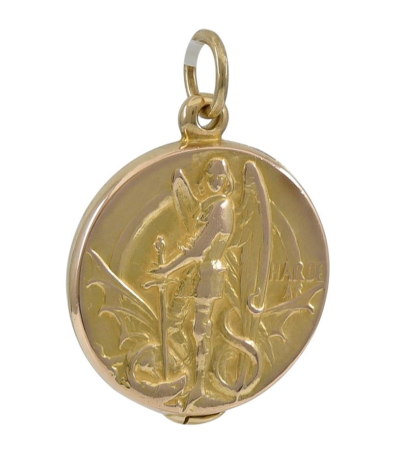 vintage saint michael pendant