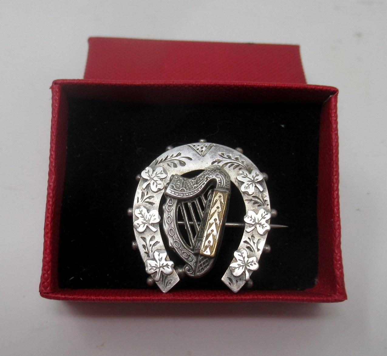 irish harp brooch