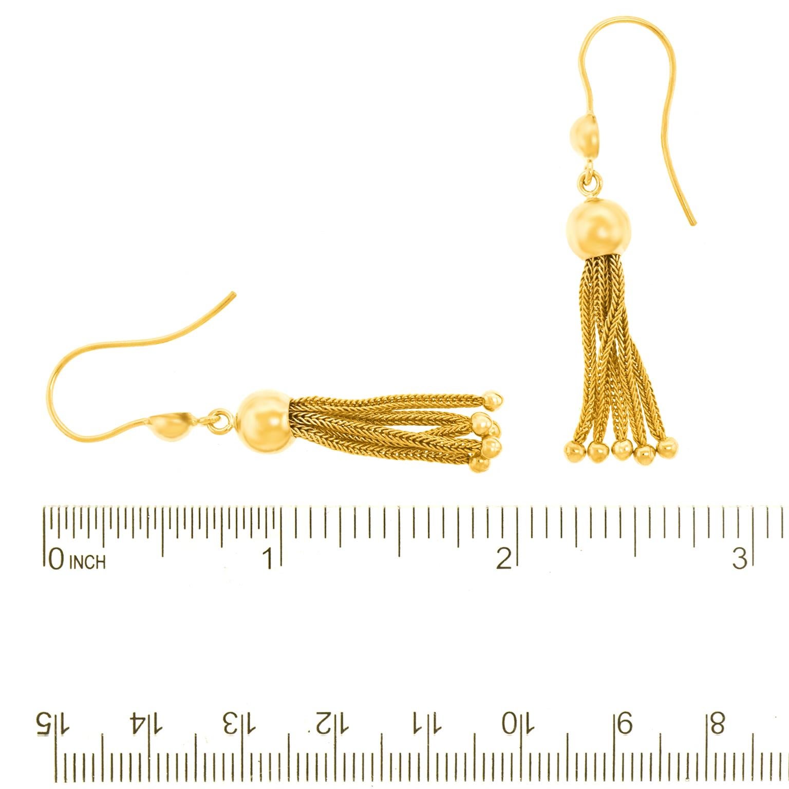Victorian Antique Gold Tassel Earrings