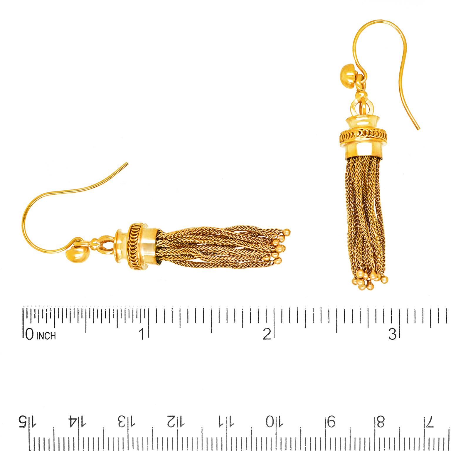 Women's Antique Gold Tassel Earrings