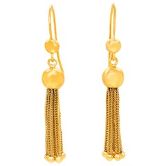 Antique Gold Tassel Earrings