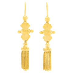 Antique Gold Tassel Earrings