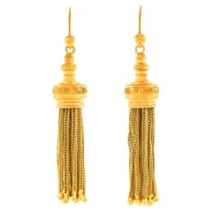 Antique Gold Tassel Earrings