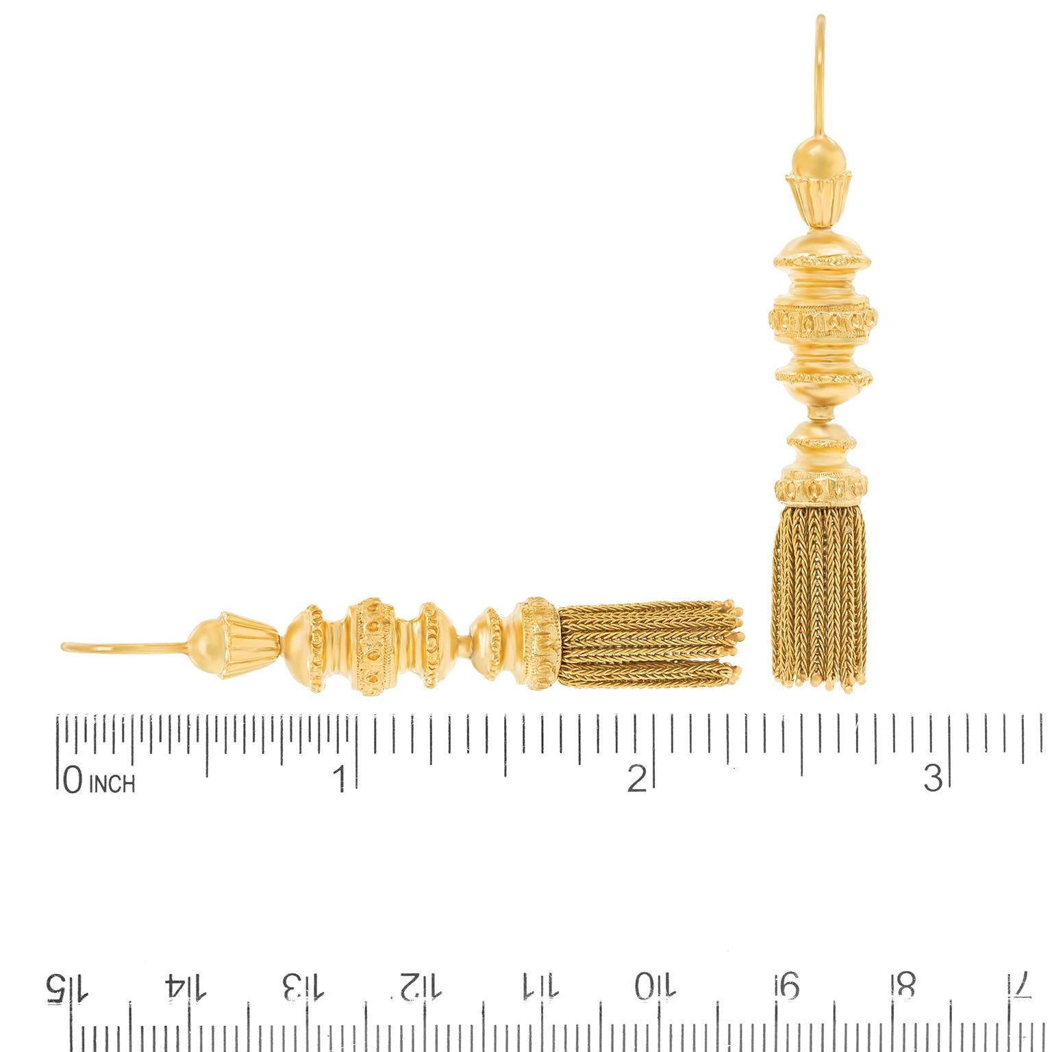 Women's Antique Gold Tassle Earrings