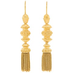 Antique Gold Tassle Earrings