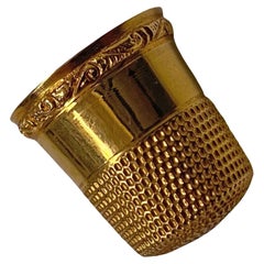 Antiquities Gold Thimble C.1900