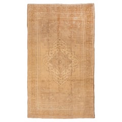 Antique Gold Turkish Oushak Rug, Larger Center Medallion