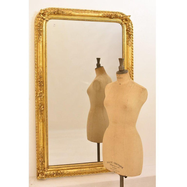Antique Gold Wall Mirror, Antique Gilt Mirror, in Its Original Gold