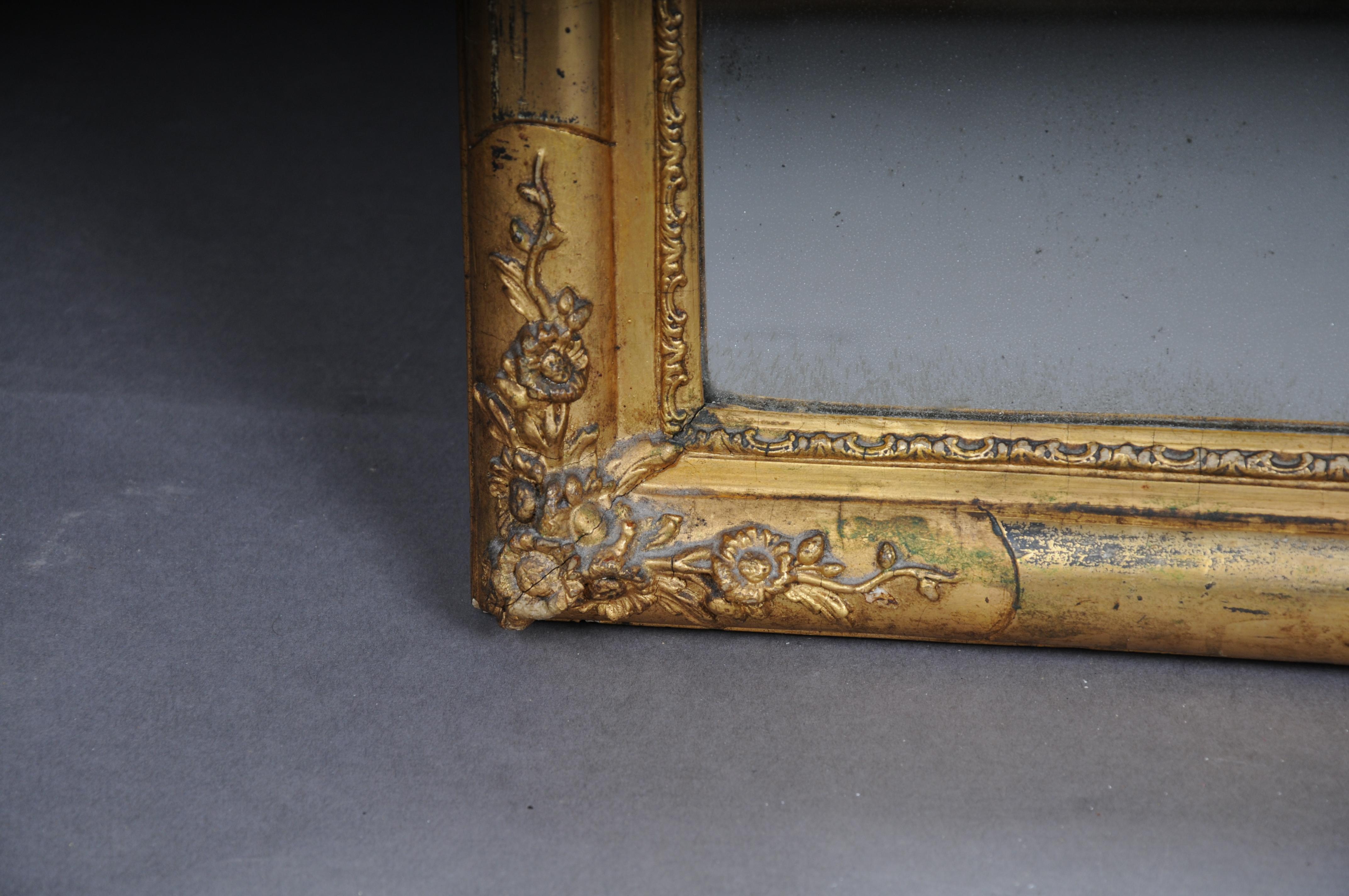 18th Century and Earlier Antique gold wall mirror from 1780 For Sale