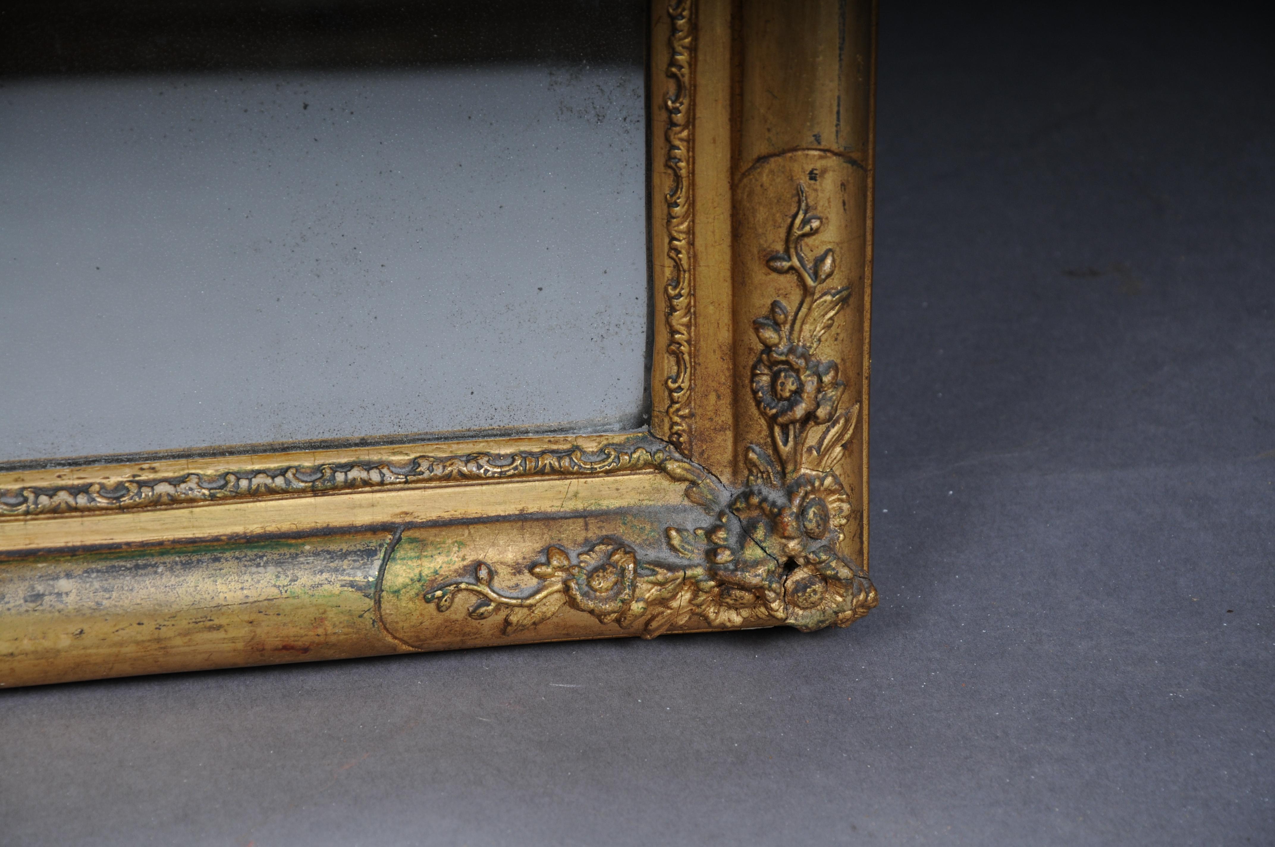 Mirror Antique gold wall mirror from 1780 For Sale