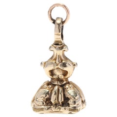 Antiker Golduhr-Fob, 10K Gold, viktorianischer Uhren-Fob-Charm, antikes Intaglio