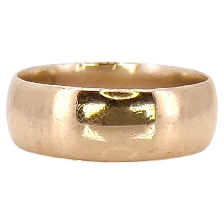 Antique Gold Wedding Band, 7-21-1913, Size 9.75, Circa 1910s
