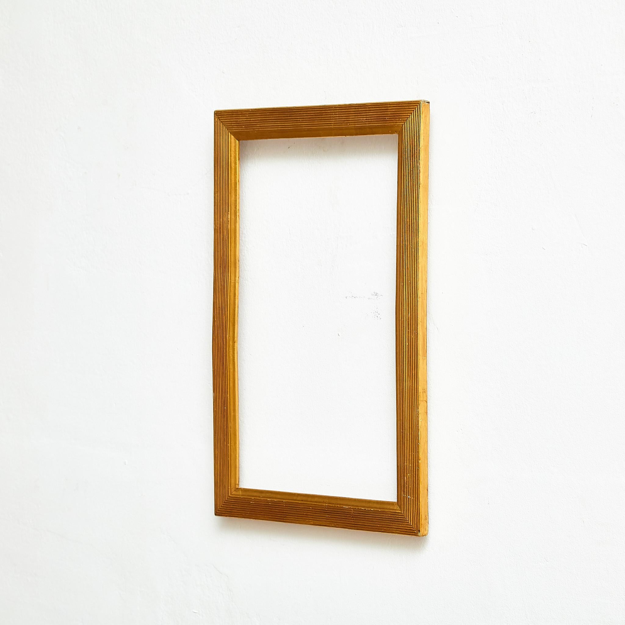 French Antique Gold Wood Frame, circa 1950