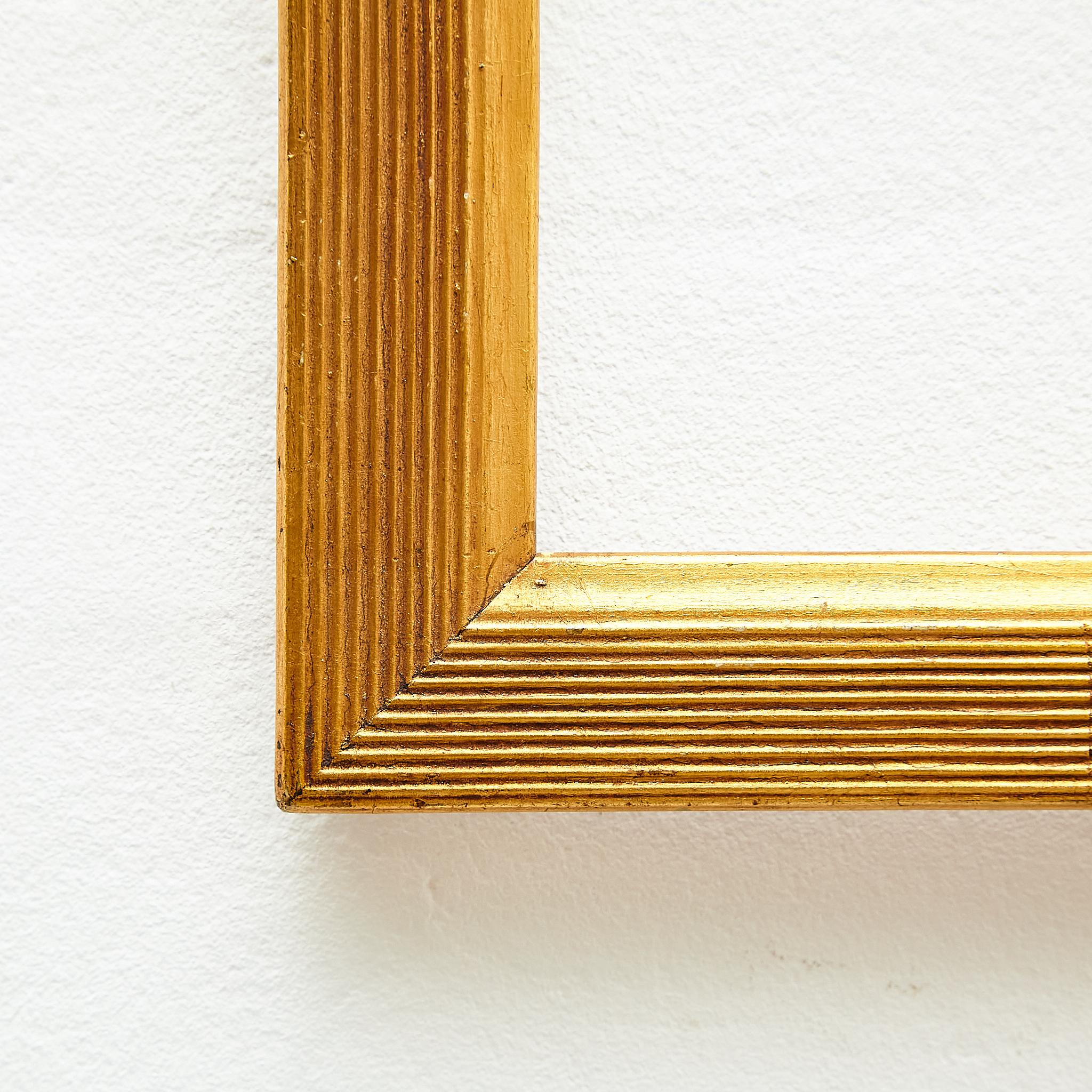 Antique Gold Wood Frame, circa 1950 In Good Condition In Barcelona, Barcelona