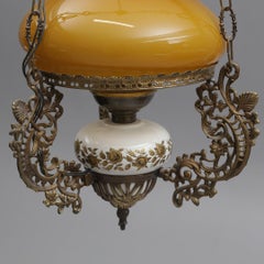 Antique Golden CEILING LAMP, Pendant Light Long Art Deco Chandelier 50's