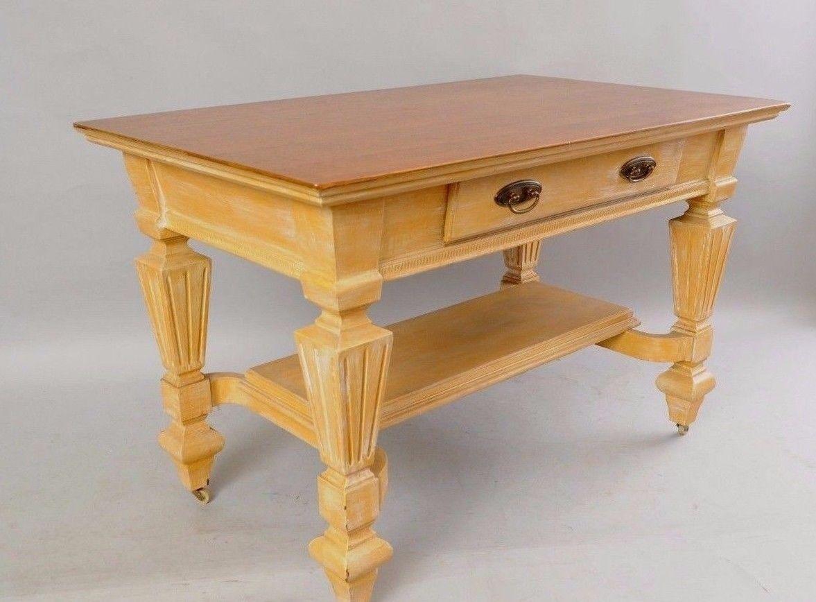 American Antique Golden Oak Desk Hall Table Console Mission Arts & Crafts One Drawer
