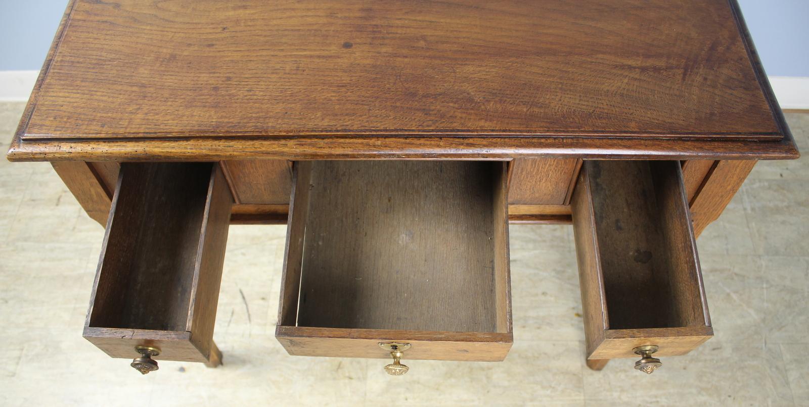 Antique Golden Oak Side Table 3