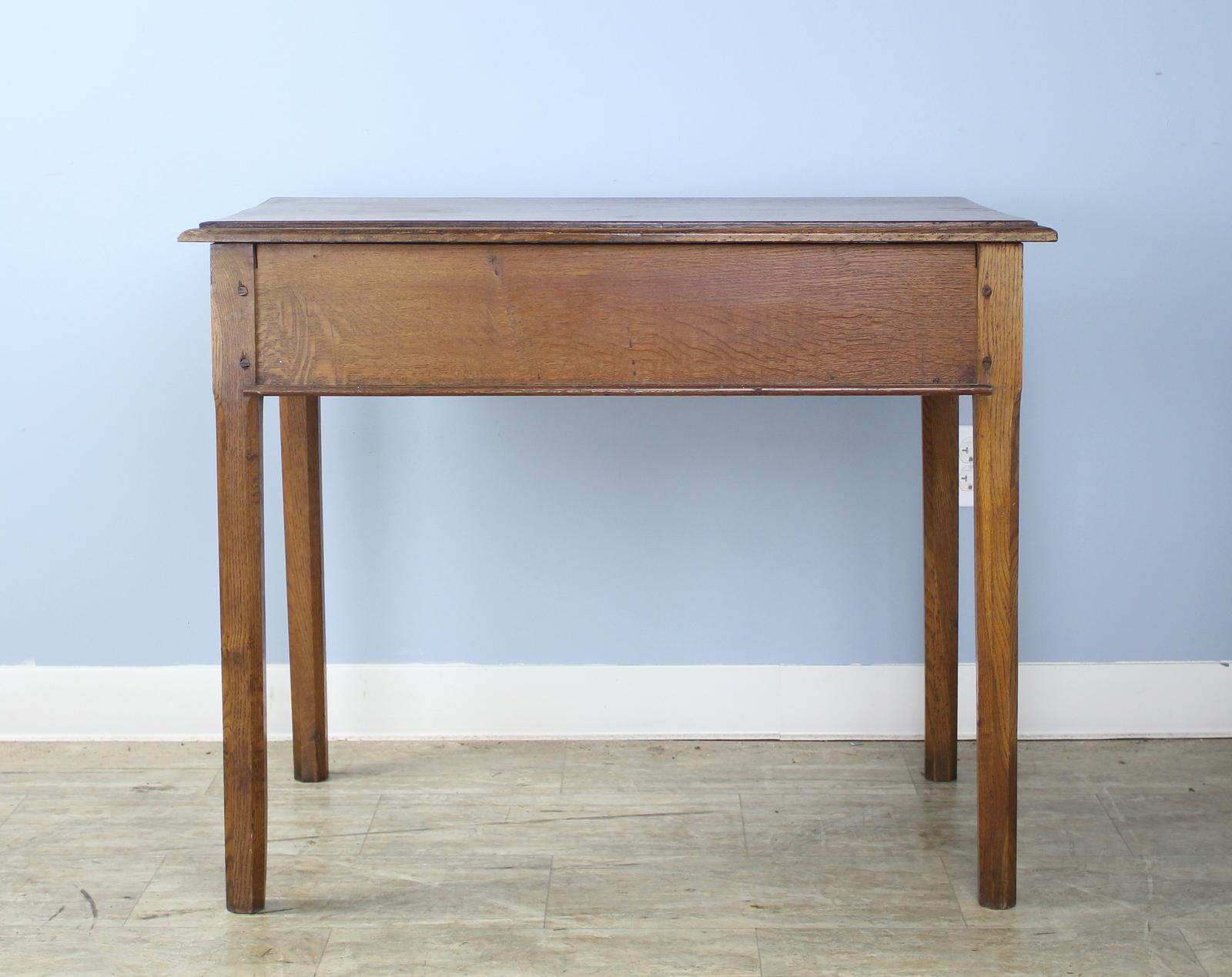 Antique Golden Oak Side Table 4