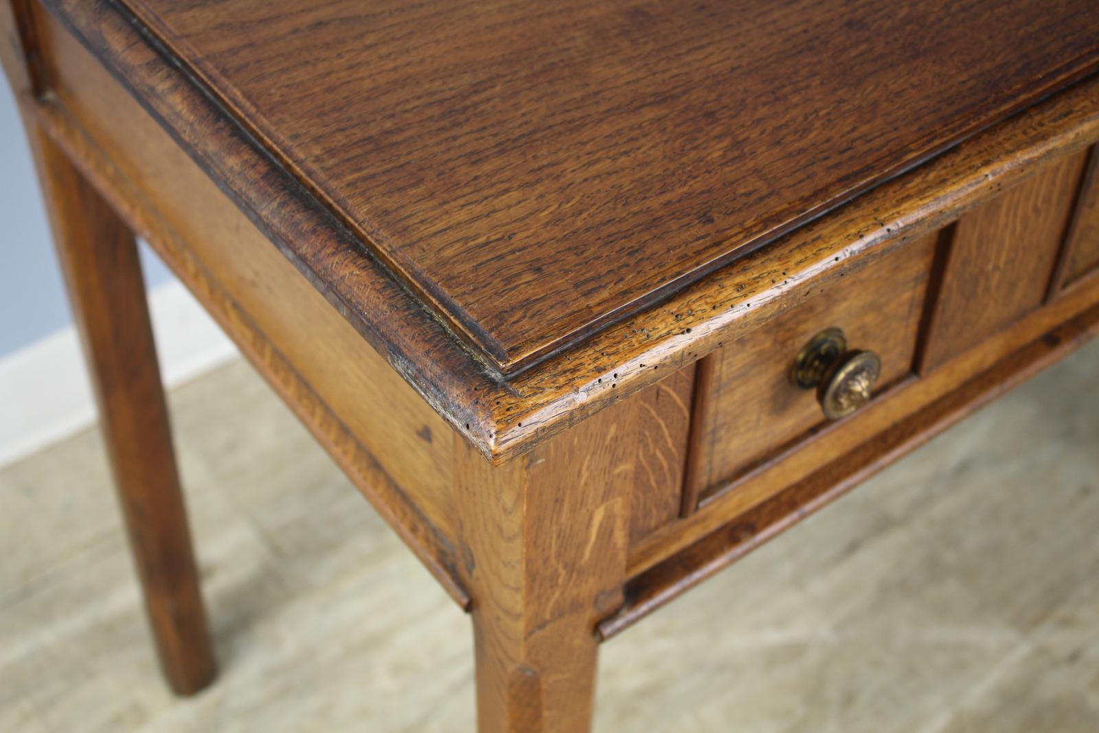 Antique Golden Oak Side Table 1