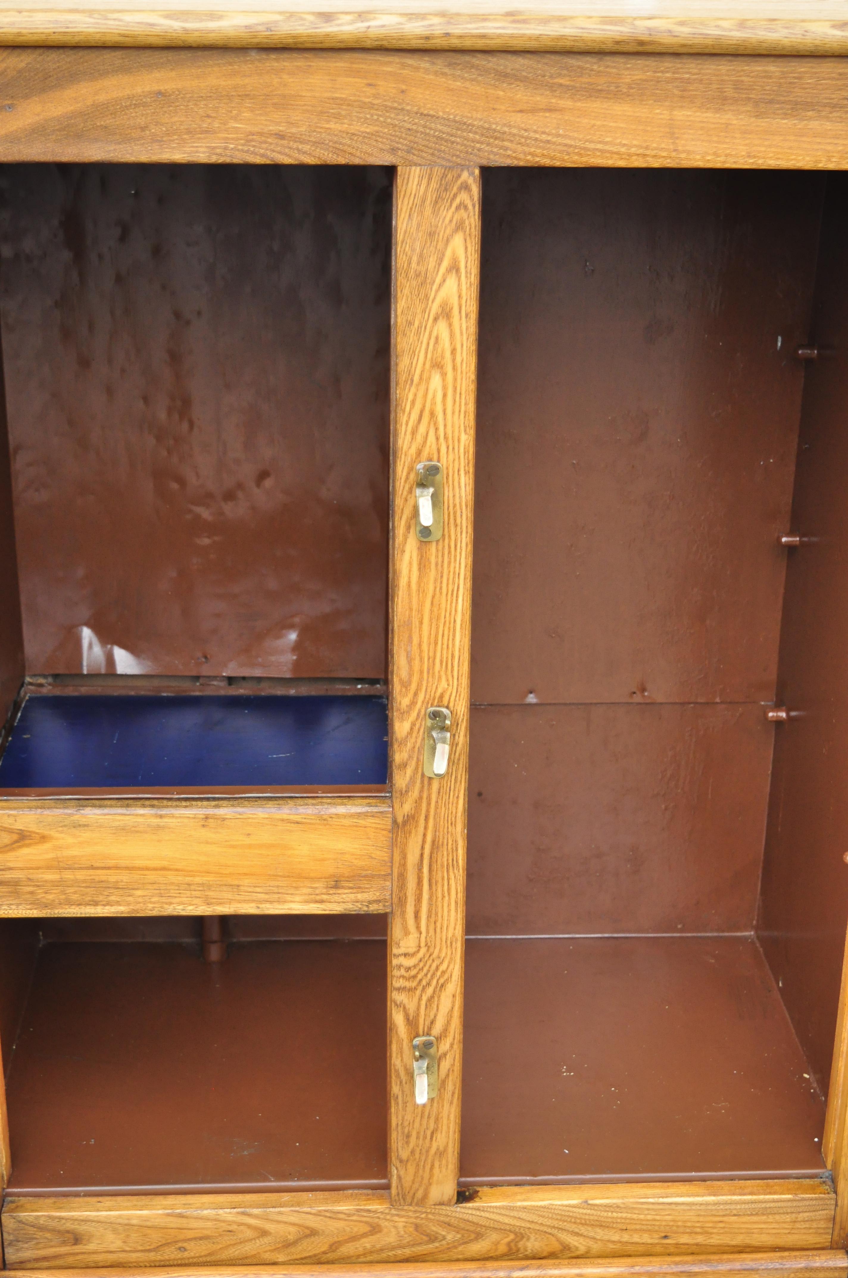 Victorian Antique Golden Oakwood Ice Box by Herrick Refrigerator Company