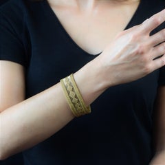 1960s Retro 18 Karat Yellow Gold Woven Bracelet