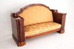 Antique Goldenrod Biedermeier Sofa from circa 1850, after Renovation