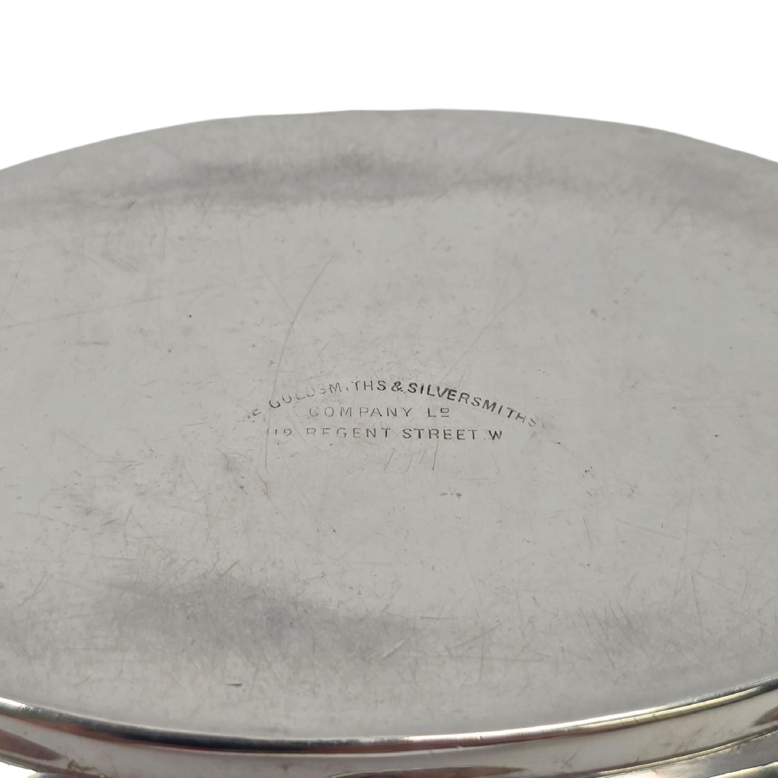 Antica ciotola Quaich ovale smerlata in argento Sterling Goldsmiths & Silversmiths 23223 in vendita 4