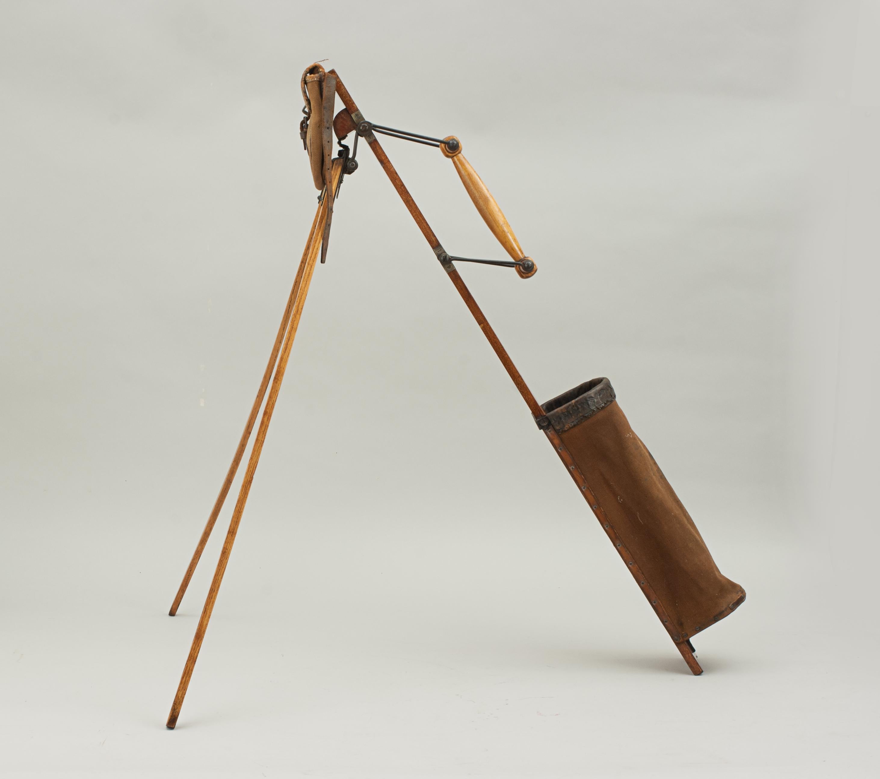 Antique Golf Bag, Automaton Caddy by Bussey 4