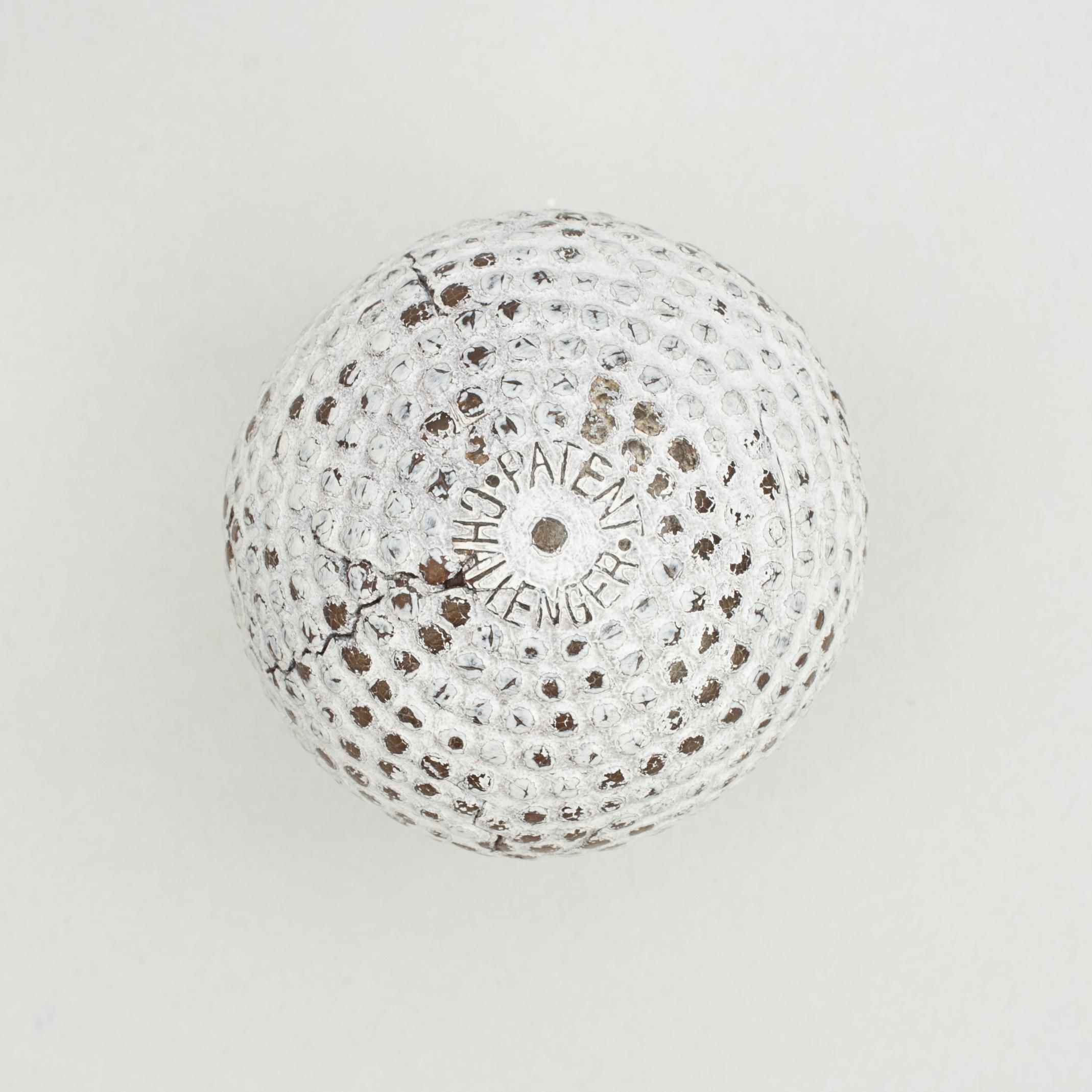 English Antique Golf Ball Bramble Pattern Challenger Patent
