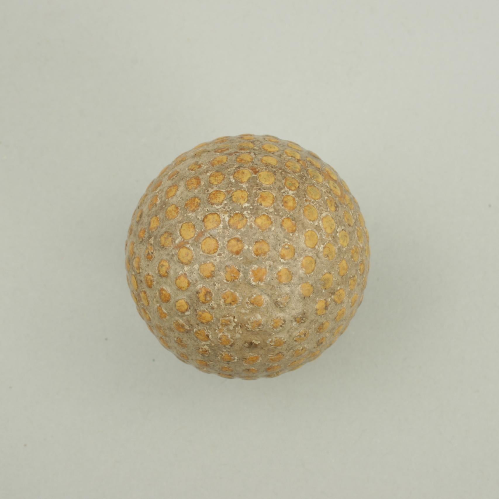 Antique Golf Ball, Bramble Pattern Rubber Core In Good Condition In Oxfordshire, GB