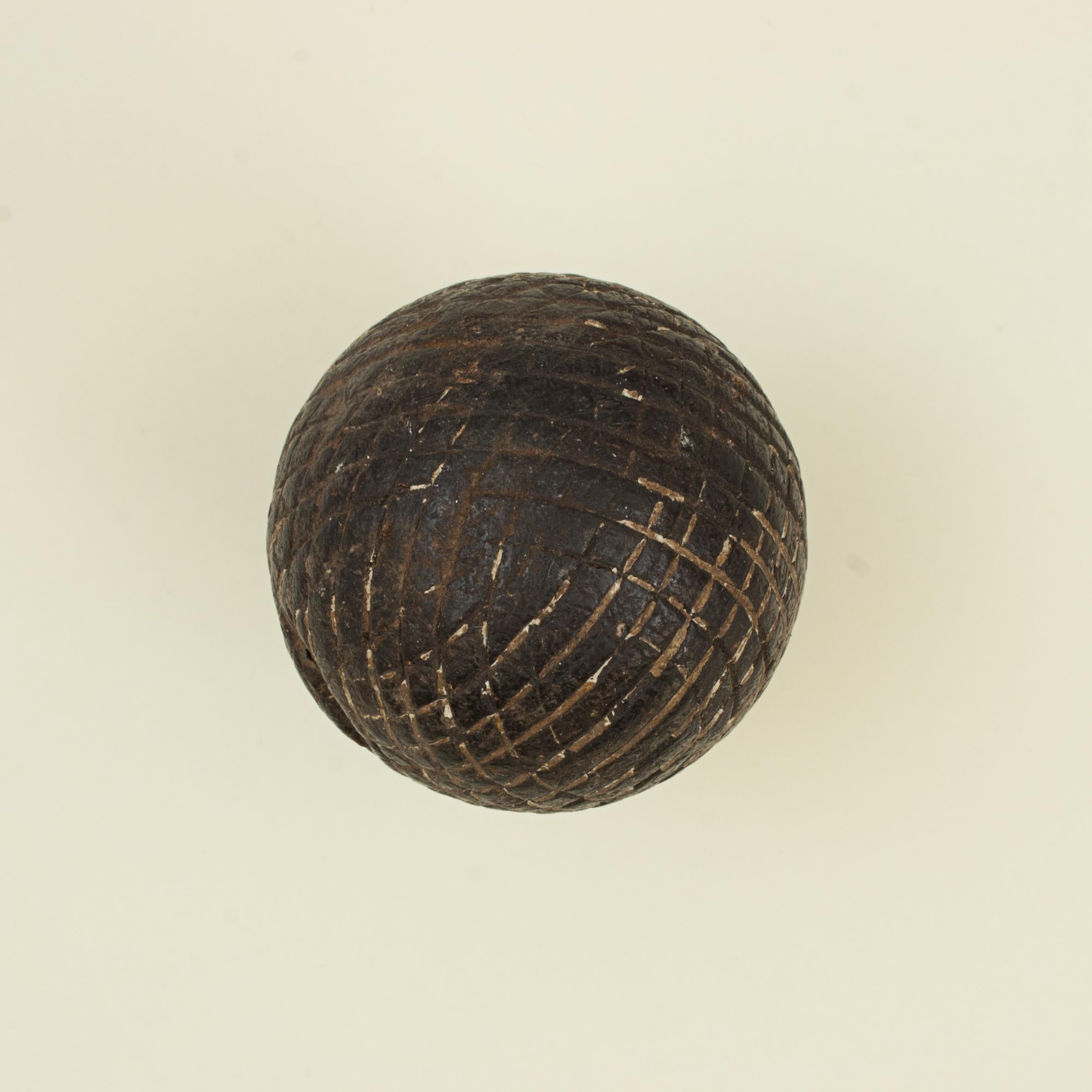 English Antique Golf Ball, Gutta Percha For Sale