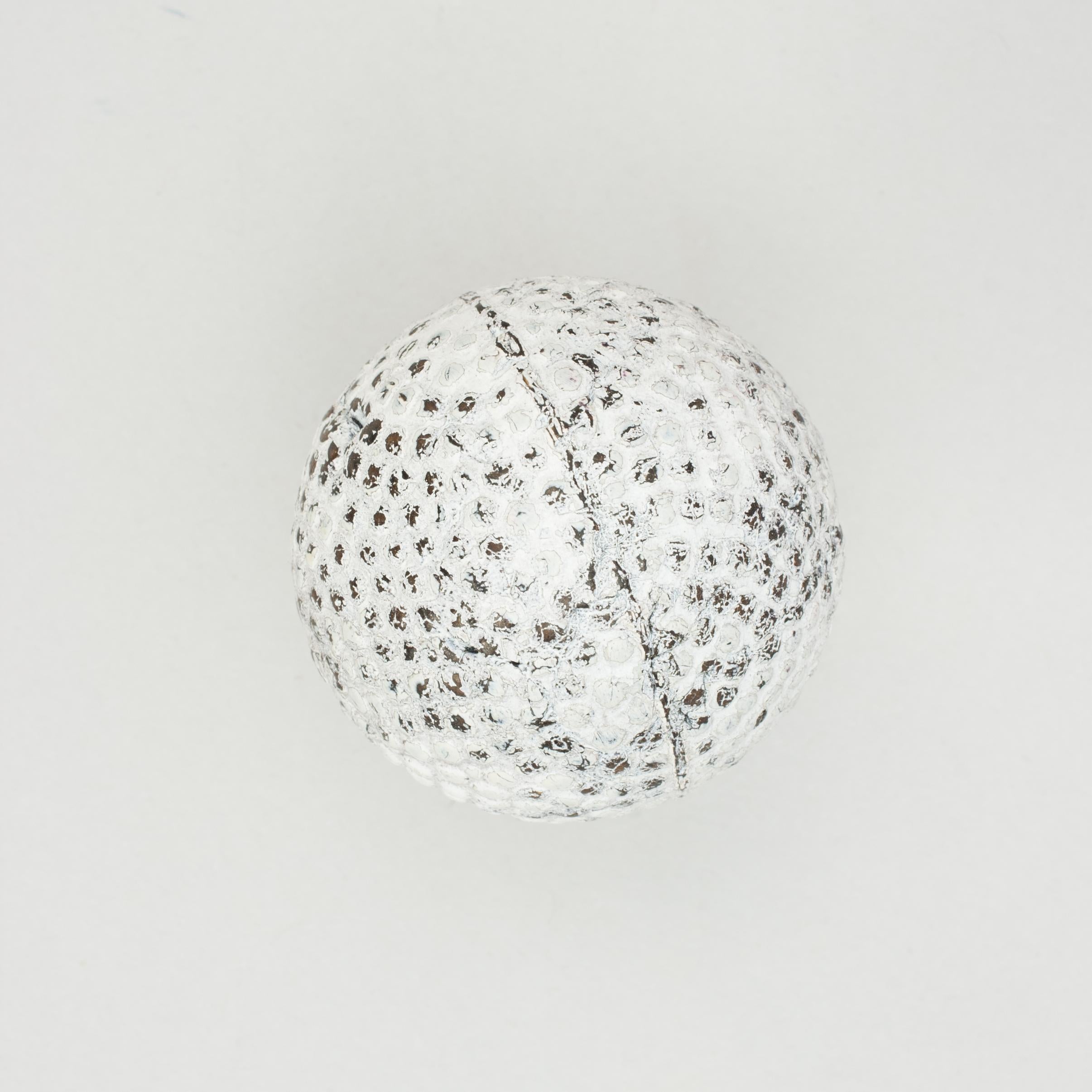 Sporting Art Antique Golf Ball, ;Jenny', Bramble Pattern Rubber Core, circa 1910