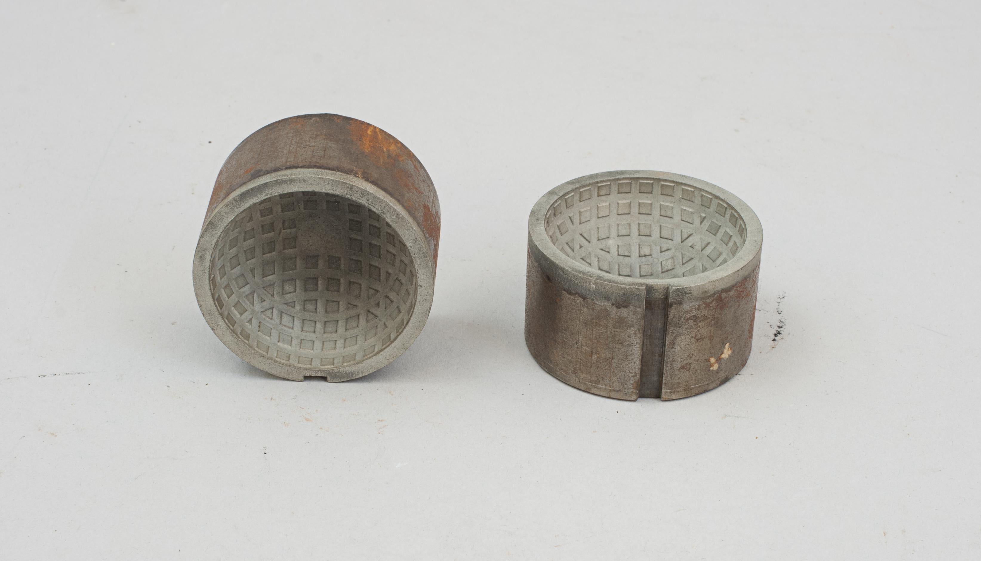 Antique Golf Ball Mould, Square Mesh Pattern. For Sale 2