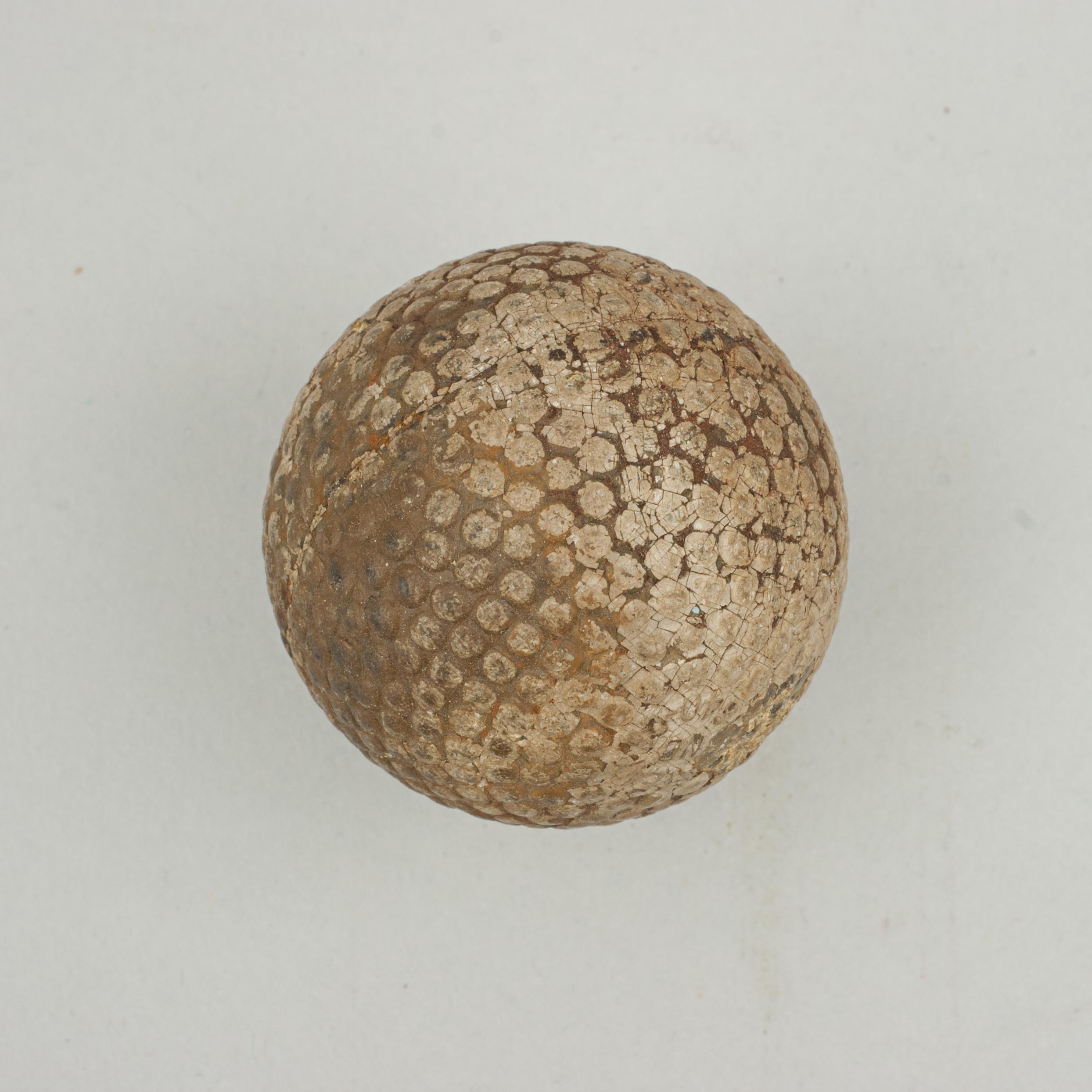 Antique Golf Ball, St. Mungo Patent Colonel Bramble Pattern Golf Ball For Sale 1