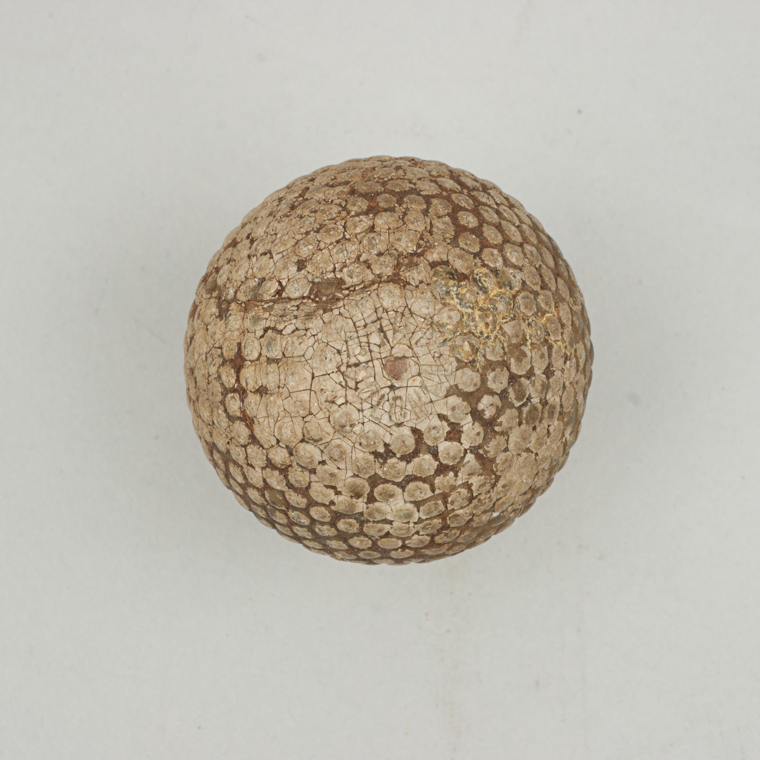 Antique Golf Ball, St. Mungo Patent Colonel Bramble Pattern Golf Ball For Sale 2