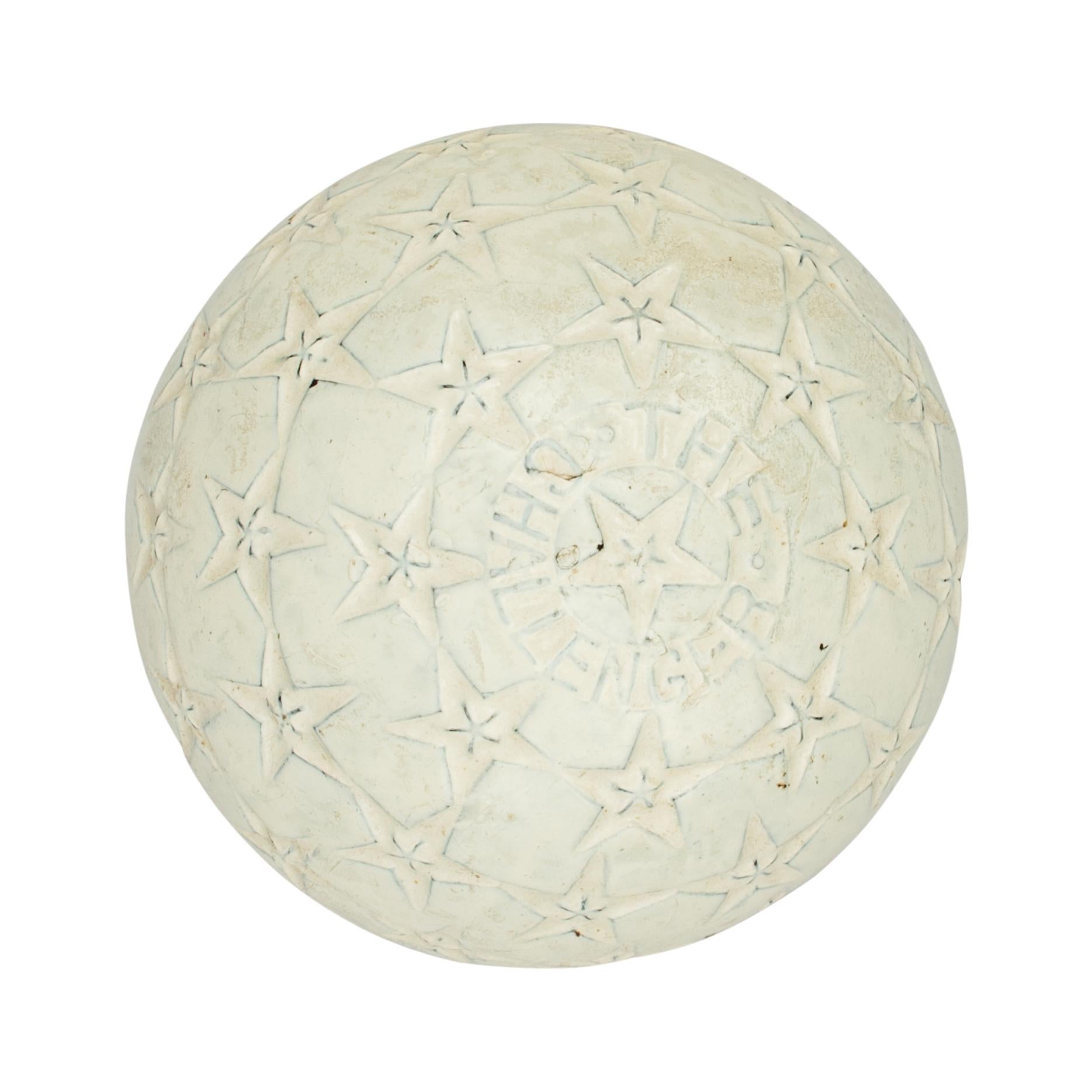 A rare Star Challenger rubber core golf ball, 'The 'Star' Challenger' featuring the unusual Stars within Stars pattern. Each 'Star' has five points and within the larger star there are smaller stars. The stars have been embossed into the cover and