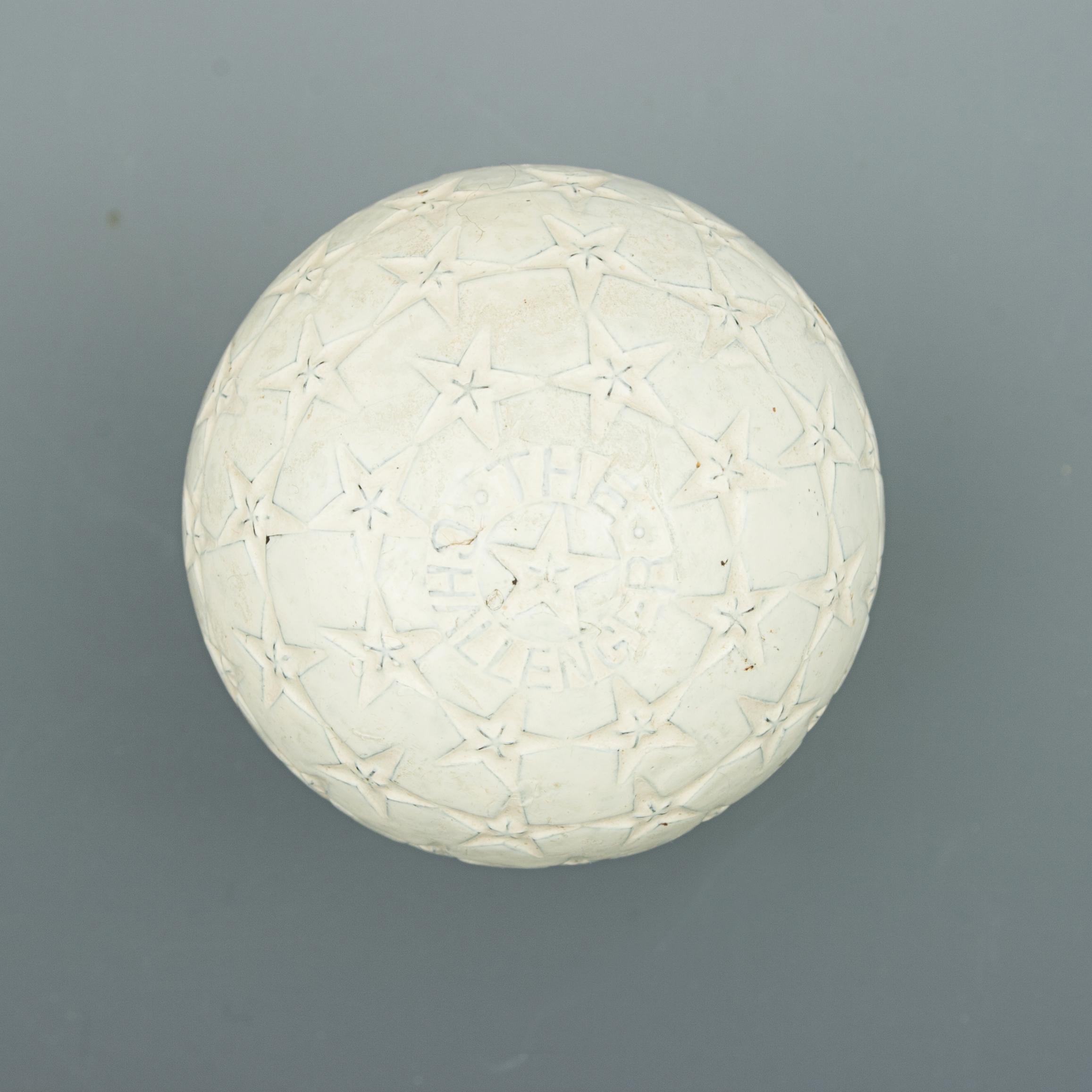 Antique Golf Ball Star Challenger, Rubber Core, Star Design Pattern In Good Condition In Oxfordshire, GB