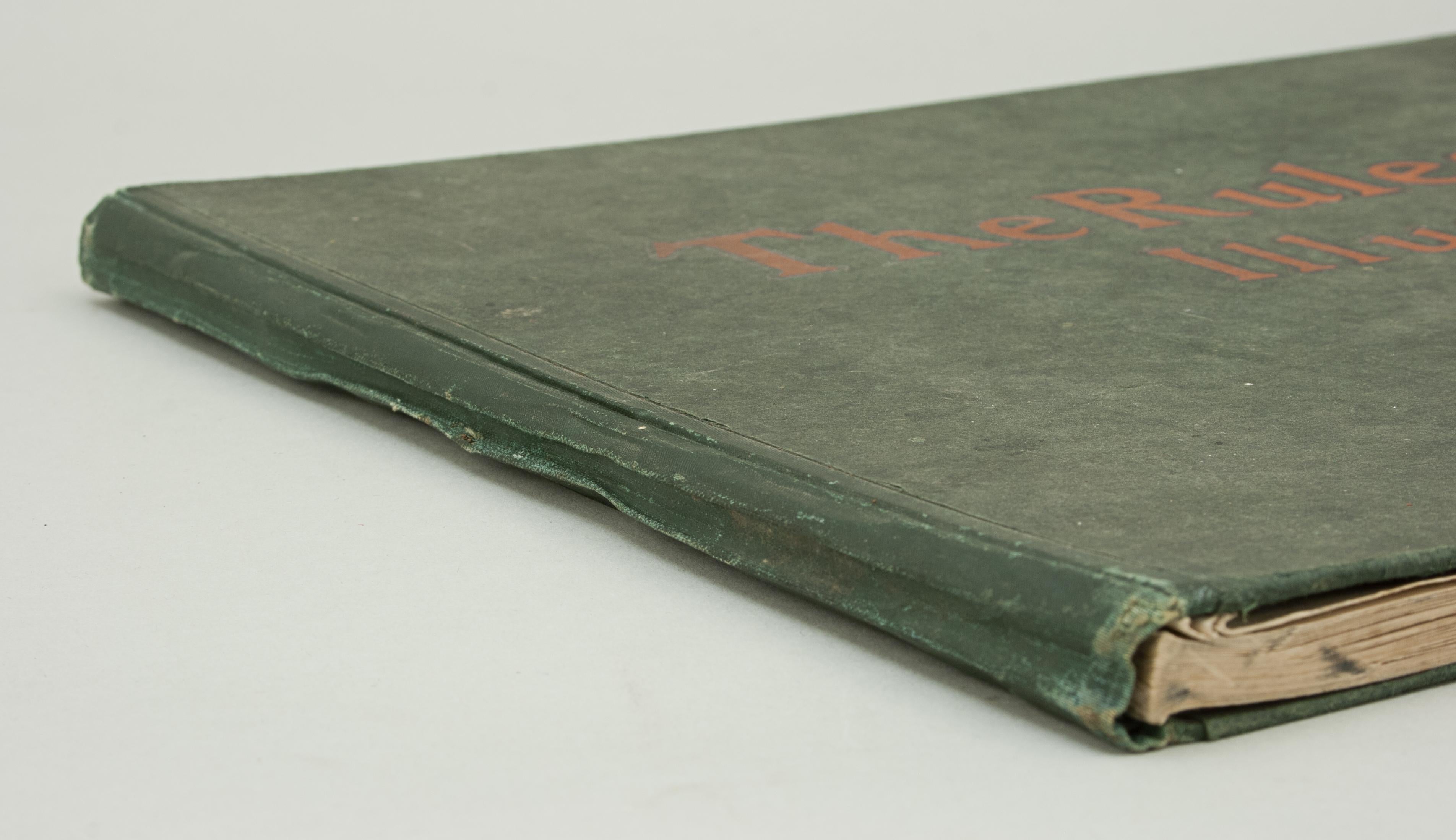 Antique Golf Book, Rules of Golf Illustrated by Charles Crombie, Perrier In Good Condition In Oxfordshire, GB