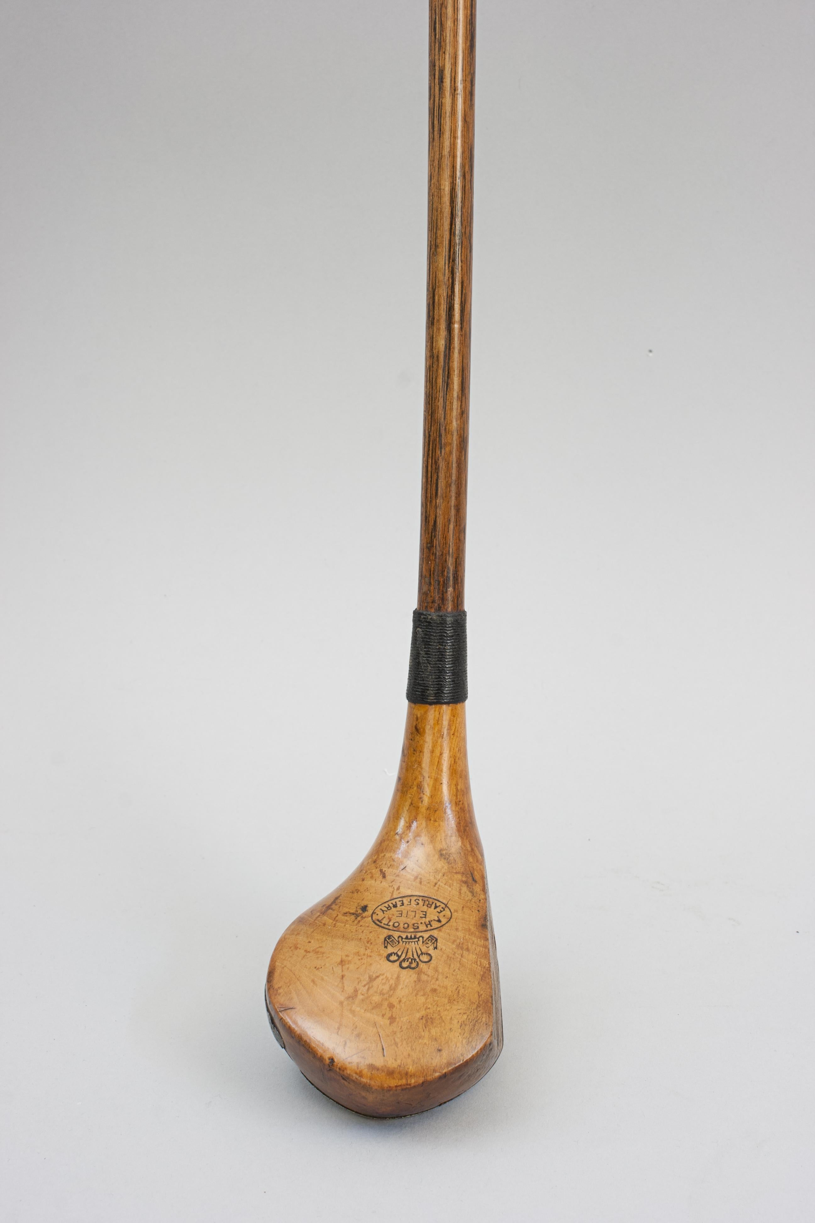 Antique Golf Club, Brassie By Scott Of Earlsferry In Good Condition For Sale In Oxfordshire, GB