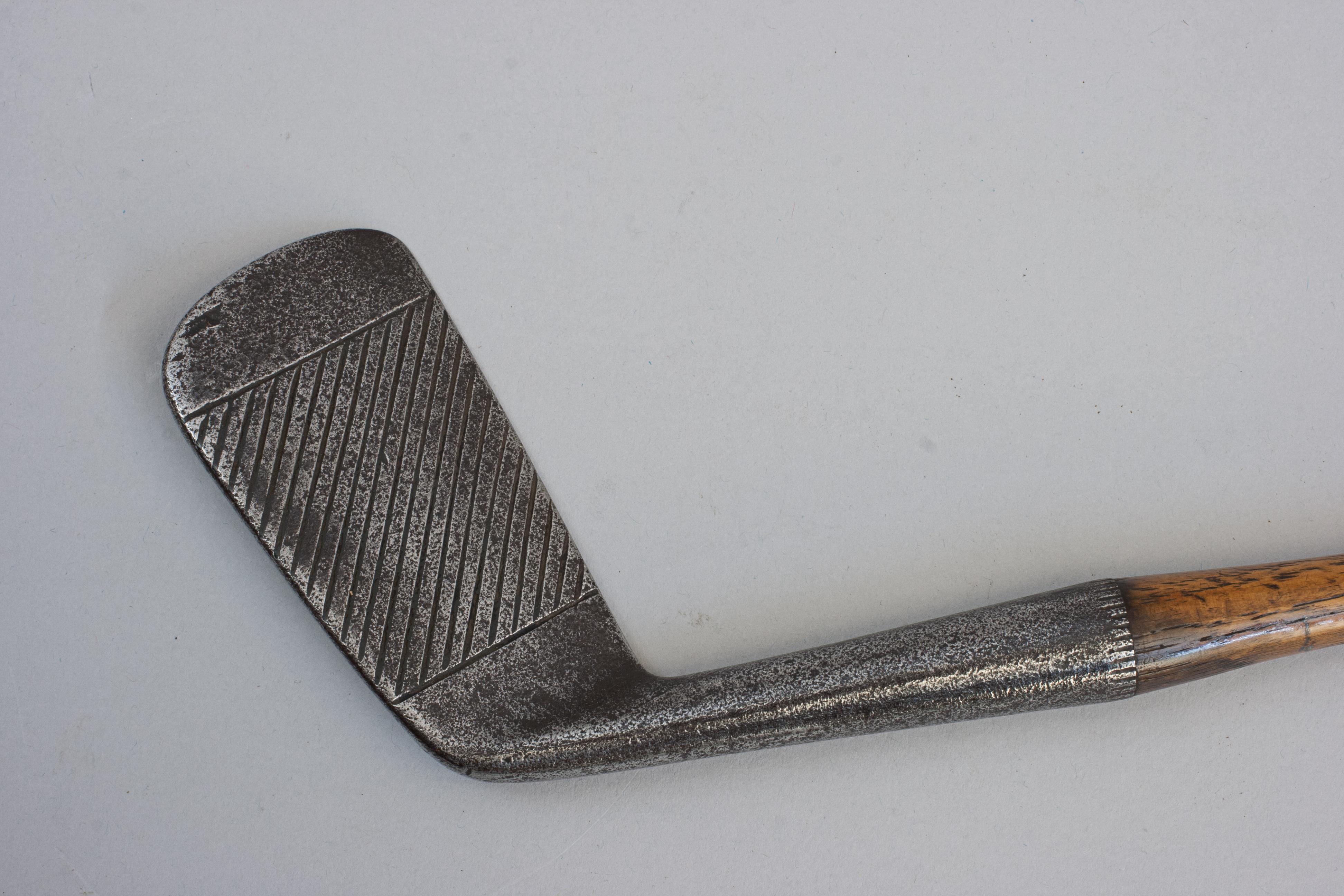 Scottish Antique Golf Club, Unusual Deep Face by Gibson of Kinghorn For Sale
