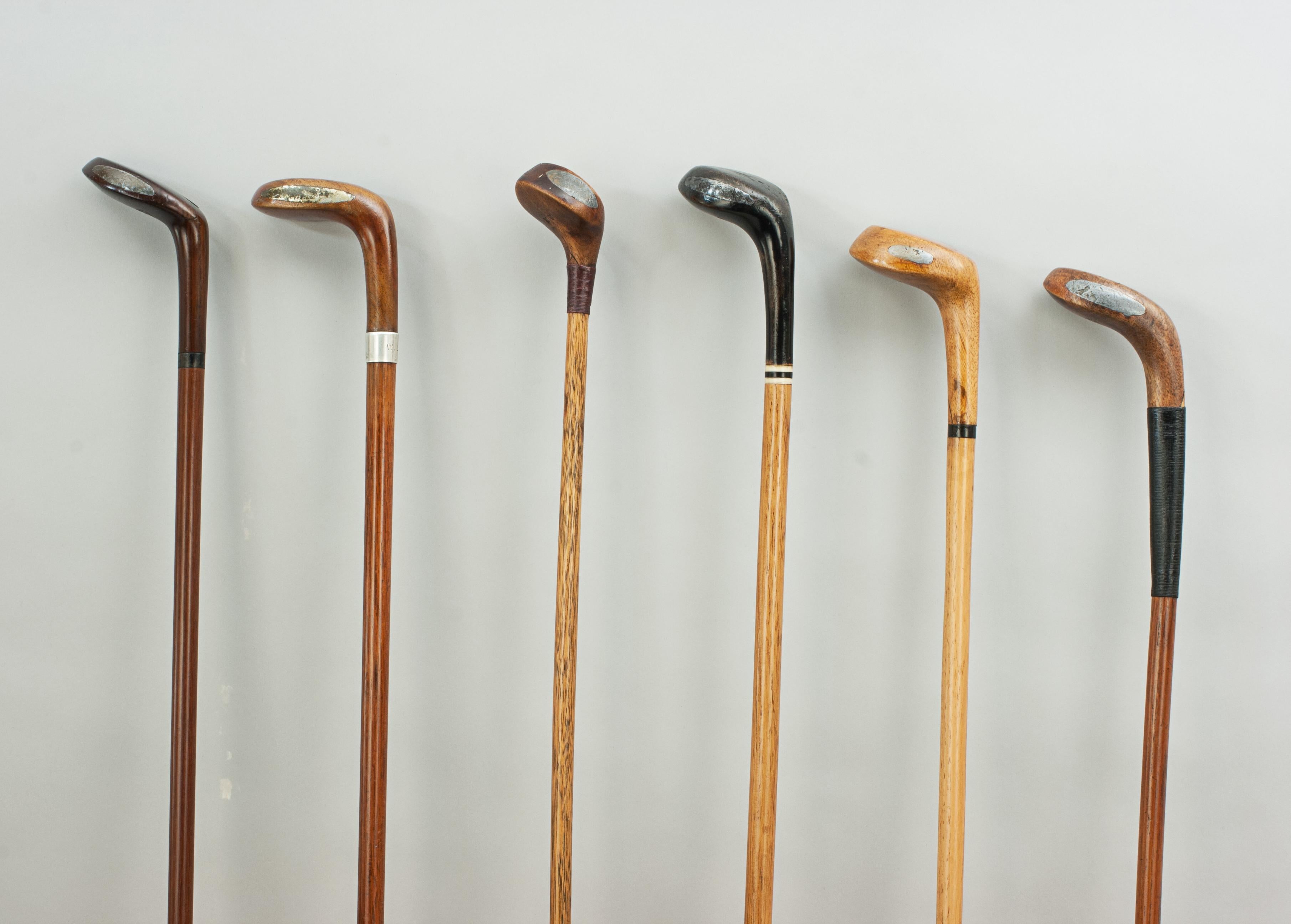 Antique Golf Club Walking Stick Collection of 16 Canes, Sunday Clubs In Good Condition In Oxfordshire, GB