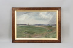 Antique Golf Painting Of Rye Harbour