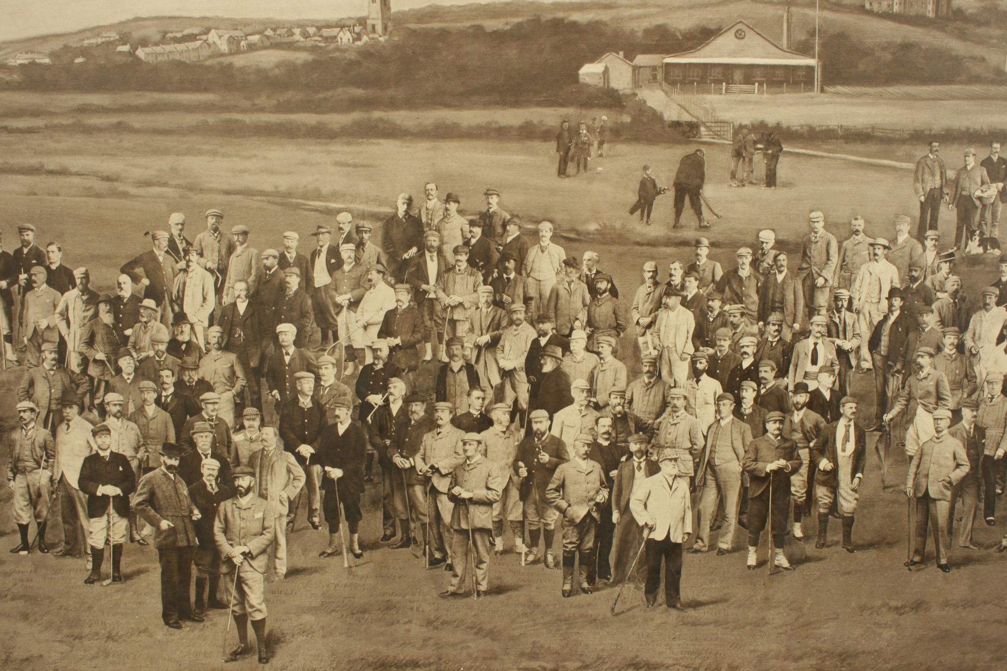 Late 19th Century Antique Golf Print, Royal North Devon Golf Club, Photogravure of Westward Ho For Sale