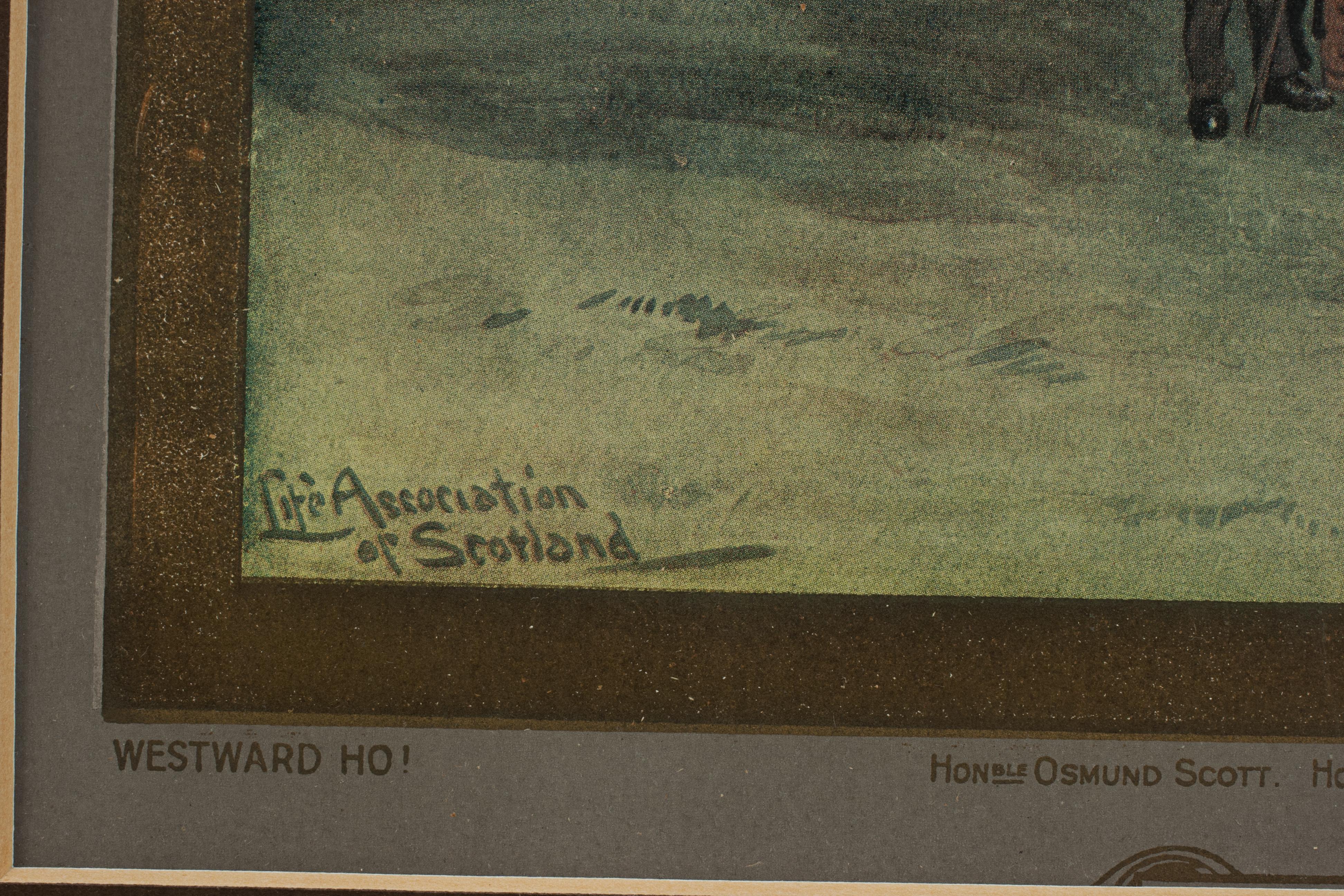 Grabado antiguo de golf, Westward Ho!, Life Association of Scotland, Michael Brown en venta 3