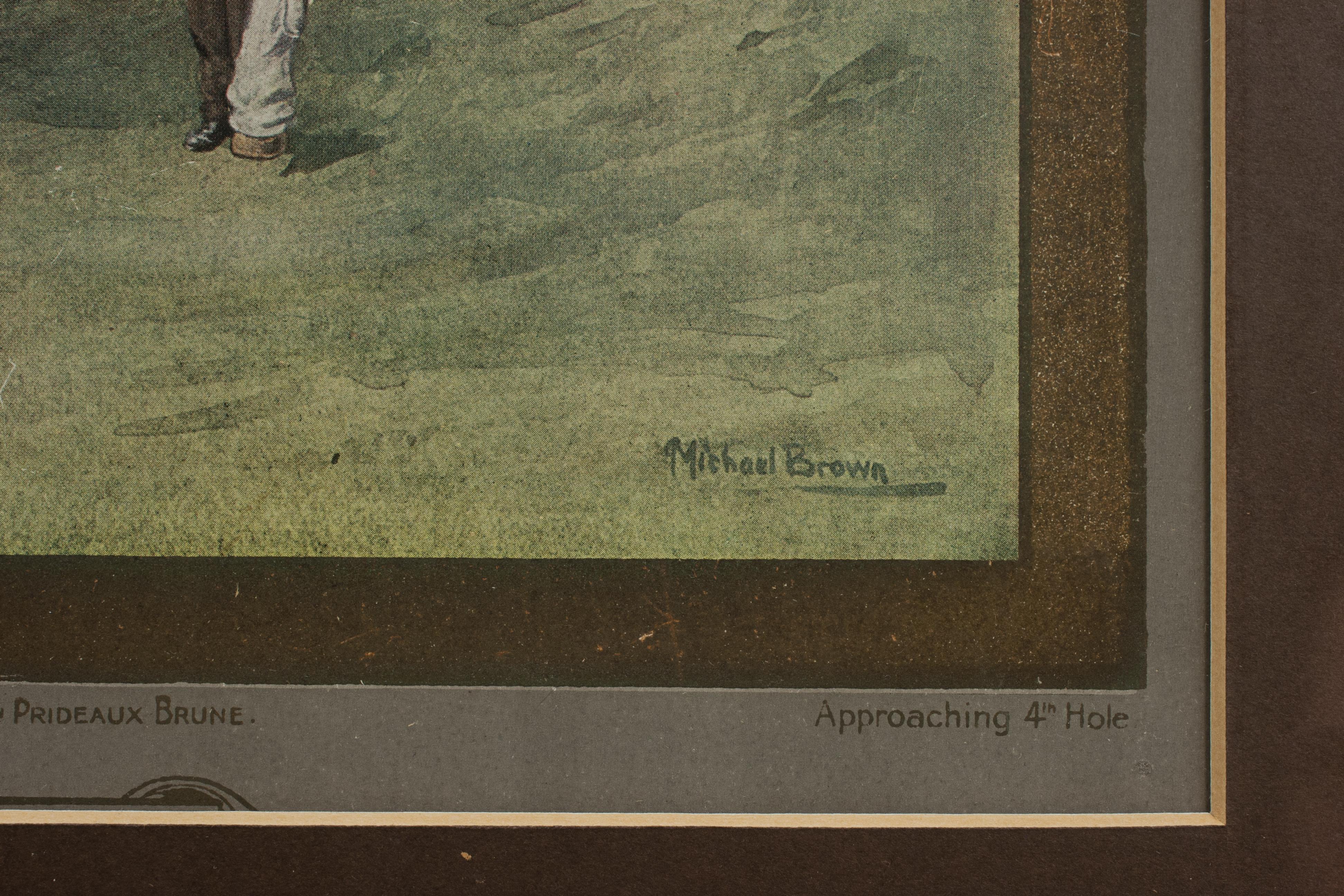 Grabado antiguo de golf, Westward Ho!, Life Association of Scotland, Michael Brown Papel en venta