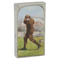 Antique Golf Vesta Case By Sampson Mordan